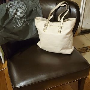 Preowned Vince Camuto Off White Tote Bag